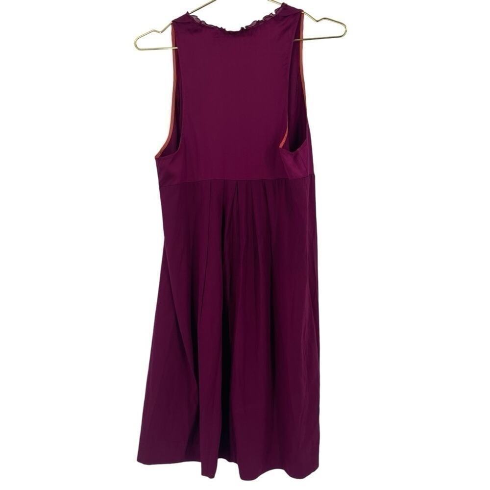 Anthropologie A Common Thread Dress Purple silk blend sleeveless A-line dress M - Picture 3 of 5